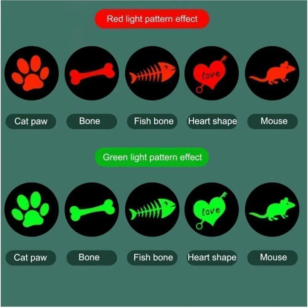 Cat Toys Dog Toy Pets Interactive Toys Laser Pointer Pens (2x Pack Green & Red)